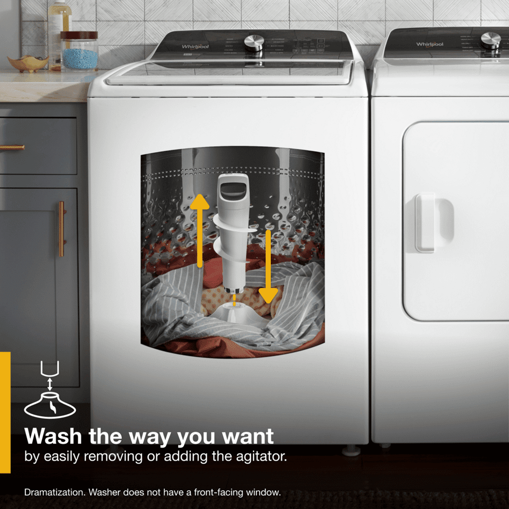 Whirlpool WTW5057LW 4.7 – 4.8 Cu. ft. Top Load Washer w/ Removable Agitator - Image 4