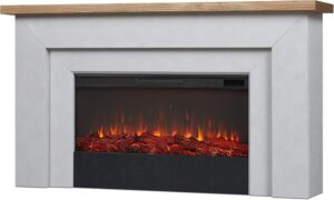 Real Flame Malie 68β³ Electric Fireplace with Mantel & Remote Control