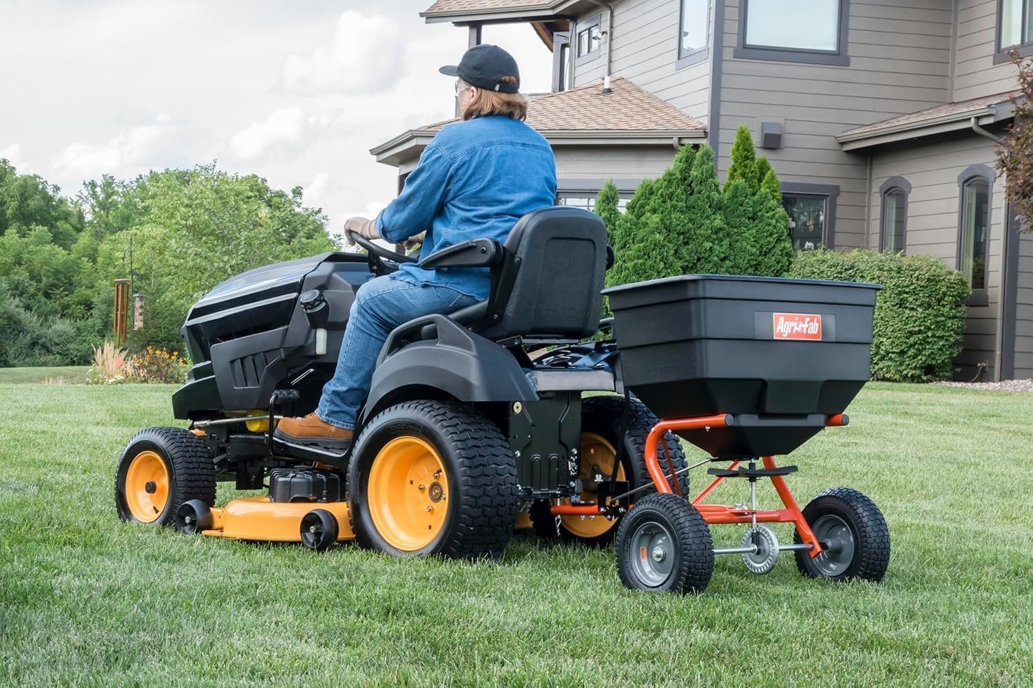 Agri-Fab 45-0543 Tow-Behind 100 lb Lawn & Garden Spiker Seeder Spreader - Image 14