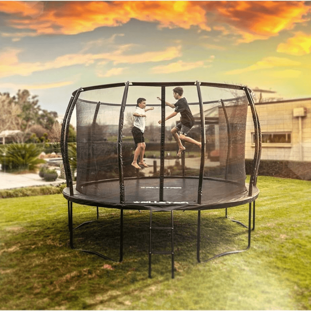 ALLSTAR 10-Foot Backyard Outdoor Trampoline with Safety Net and Ladder - Image 2