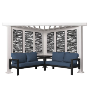 Backyard Discovery Ridgedale Steel Pergola with Built-in Seating